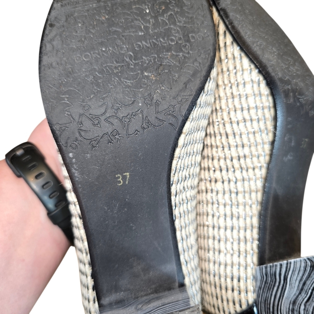 Dorking By Fluchos Rodin D8741 Mary Jane Pinup Heels Black/Anthracite Size 6.5 - Picture 10 of 13